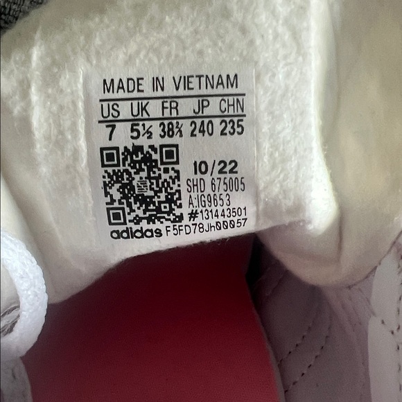 Adidas Women's Pink and White Platform Sneakers - Picture 12 of 12